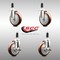 Service Caster 5 Inch 316SS Maroon Poly Swivel 1-3/8 Inch Expanding Stem Caster Brake SCC, 2PK SS316EX20S514-PPUB-MRN-2-TLB-2-138 - alternate 5